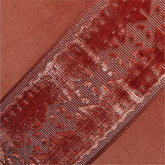 Alley Velvet Stripe 22"x15" Titian Red Throw Pillow Cover by Venus Williams