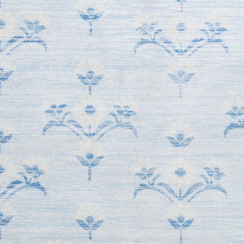 Alma Blue Floral Washable Kids Area Rug 4'x6' - image 2 of 5