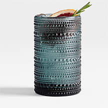 Alma Blue Vintage Highball Glass + Reviews | Crate & Barrel