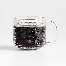 Alma 13.5-oz. Clear Glass Mug + Reviews | Crate & Barrel