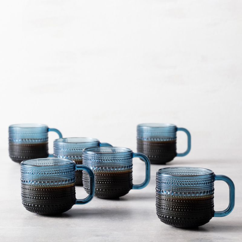 Alma 13.5-oz. Cornflower Glass Mugs, Set of 6 - image 1 of 4