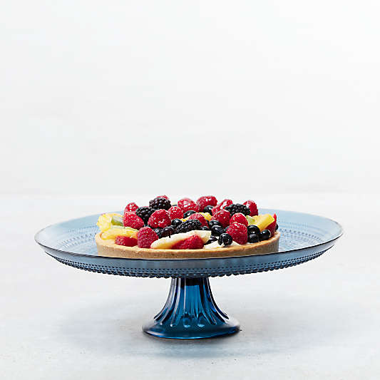 Alma Cornflower Glass Cake Stand