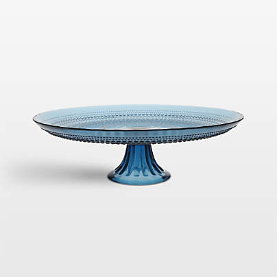 Alma Cornflower Glass Cake Stand
