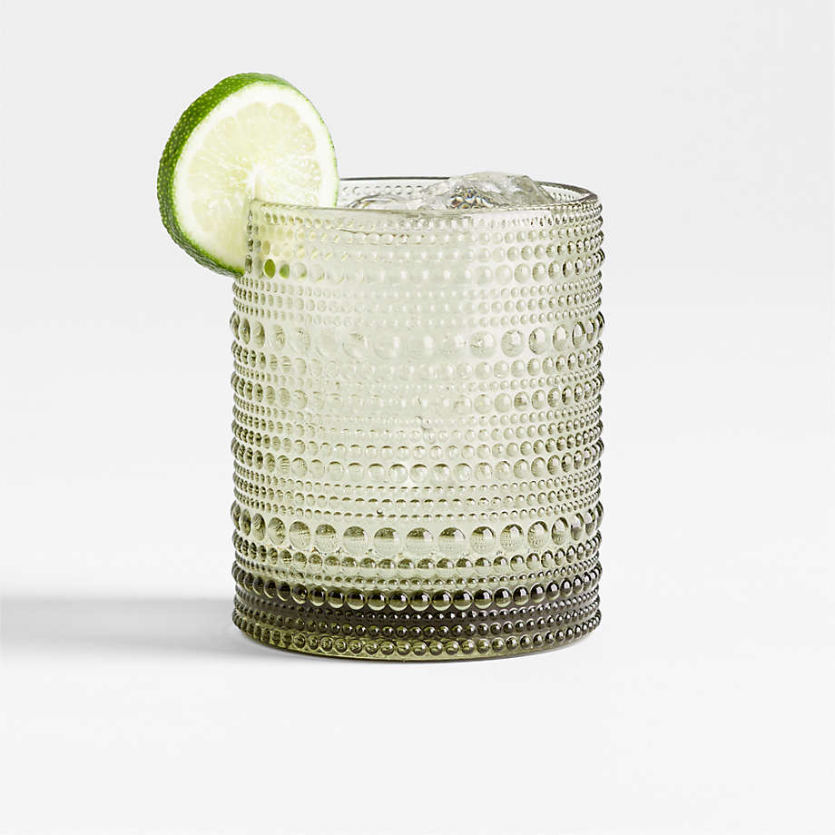 Alma Grey Vintage Double Old-Fashioned Glass + Reviews | Crate & Barrel
