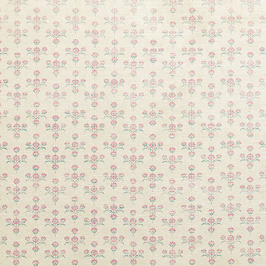 Alma Pink Floral Washable Kids Area Rug