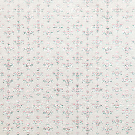 Alma Pink Floral Washable Kids Area Rug
