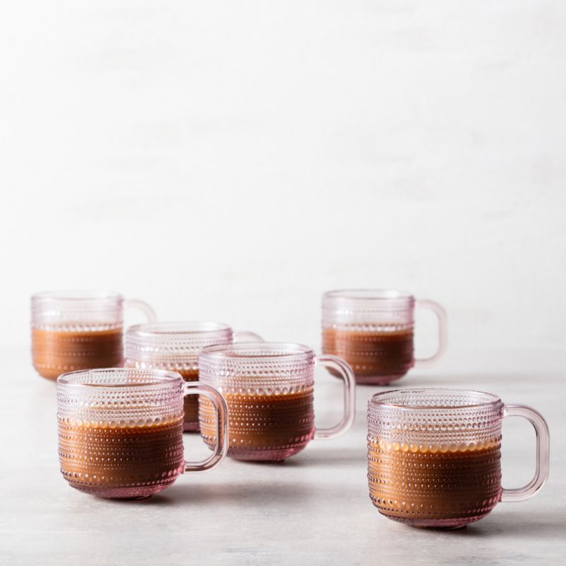 Alma 13.5-oz. Pink Glass Mugs, Set of 6 - image 3 of 4