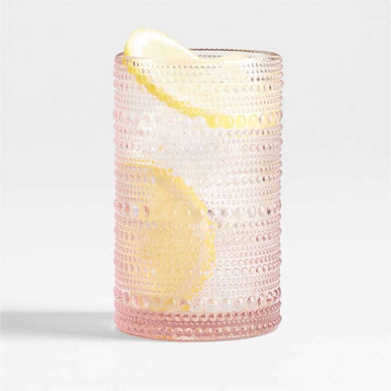 Rose Gold Vintage Textured Drinking Glass - 13 oz.