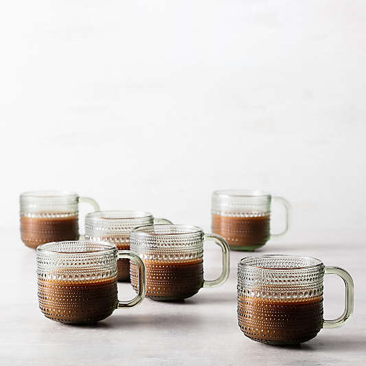 Alma 13.5-oz. Smoke Glass Mugs, Set of 6