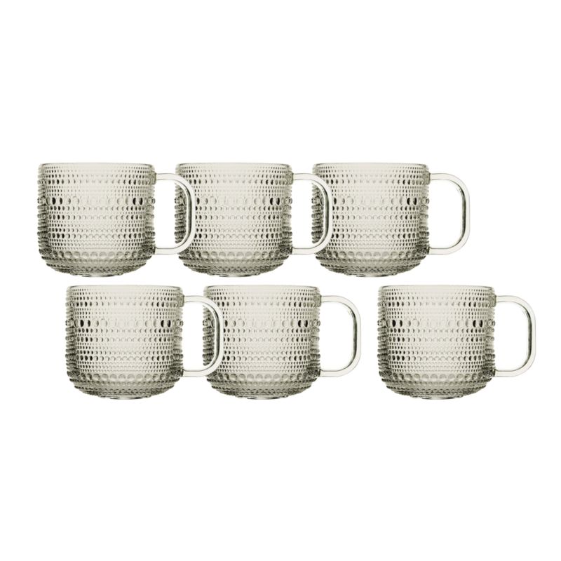 Alma 13.5-oz. Smoke Glass Mugs, Set of 6 - image 3 of 4