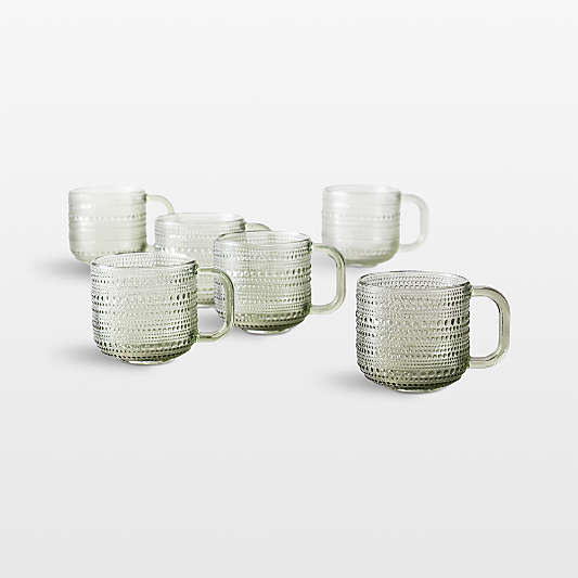 Alma 13.5-oz. Smoke Glass Mugs, Set of 6