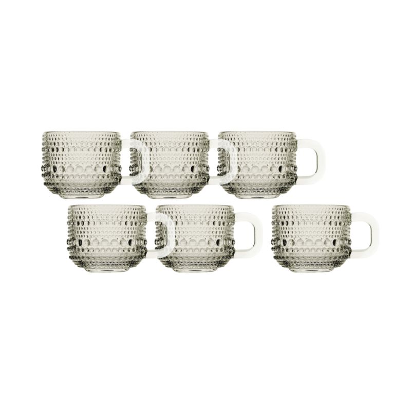 Alma 3-oz. Smoke Glass Mini Espresso Mugs, Set of 6 - image 3 of 4