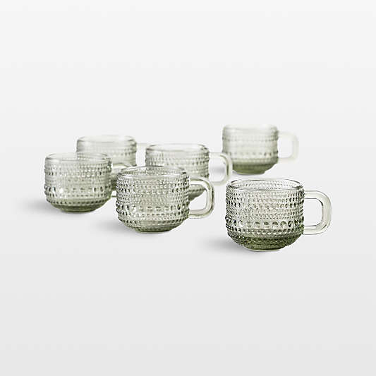 Alma 3-oz. Smoke Glass Mini Espresso Mugs, Set of 6