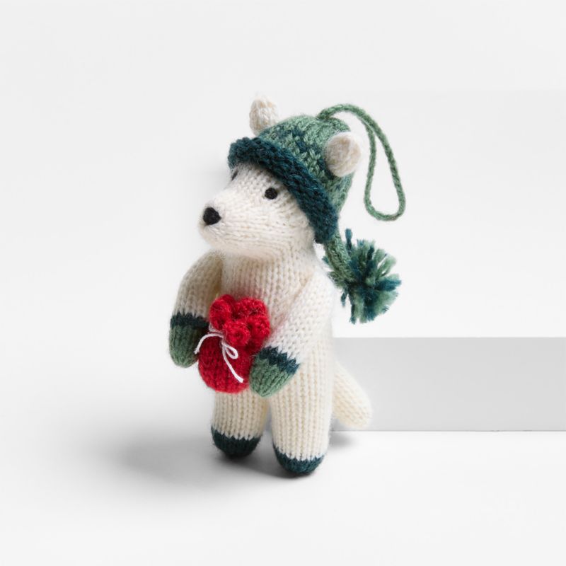 Alpaca Dog with Present Christmas Ornament - image 0 of 1