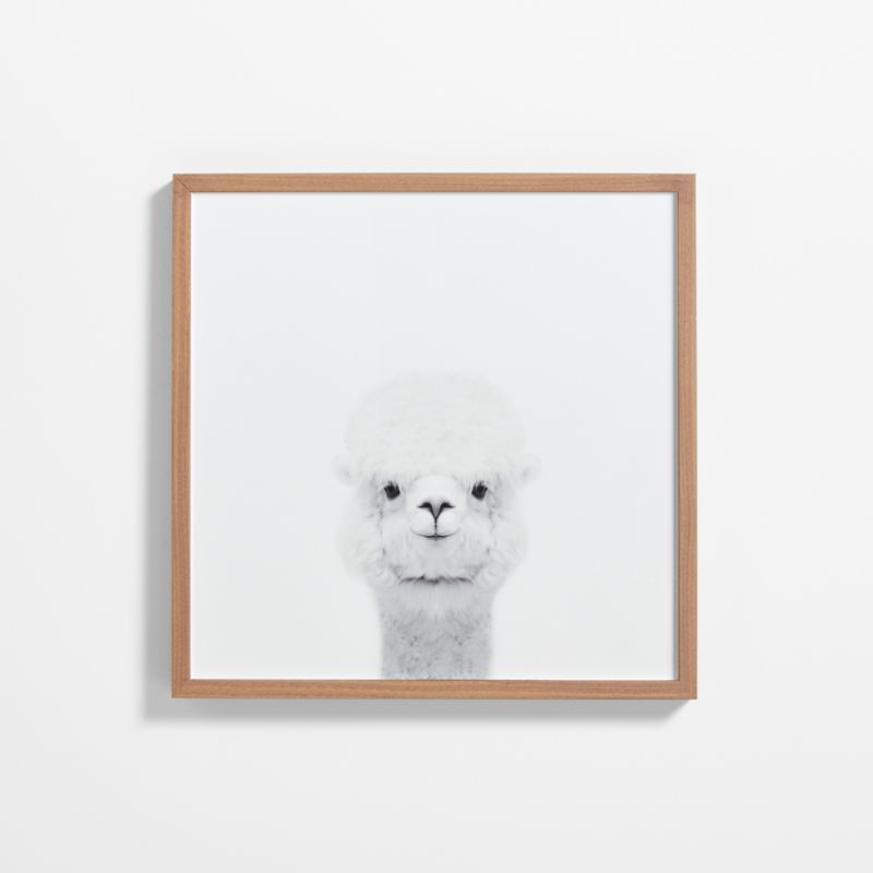 Baby Alpaca Walnut Wood Framed Wall Art Print - image 0 of 7