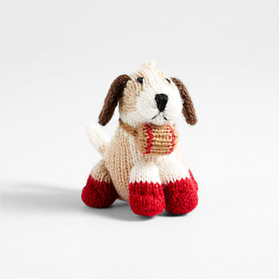 View Alpaca Dog With Barrel Christmas Tree Ornament details