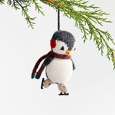View Alpaca Ice Skating Penguin Christmas Tree Ornament details