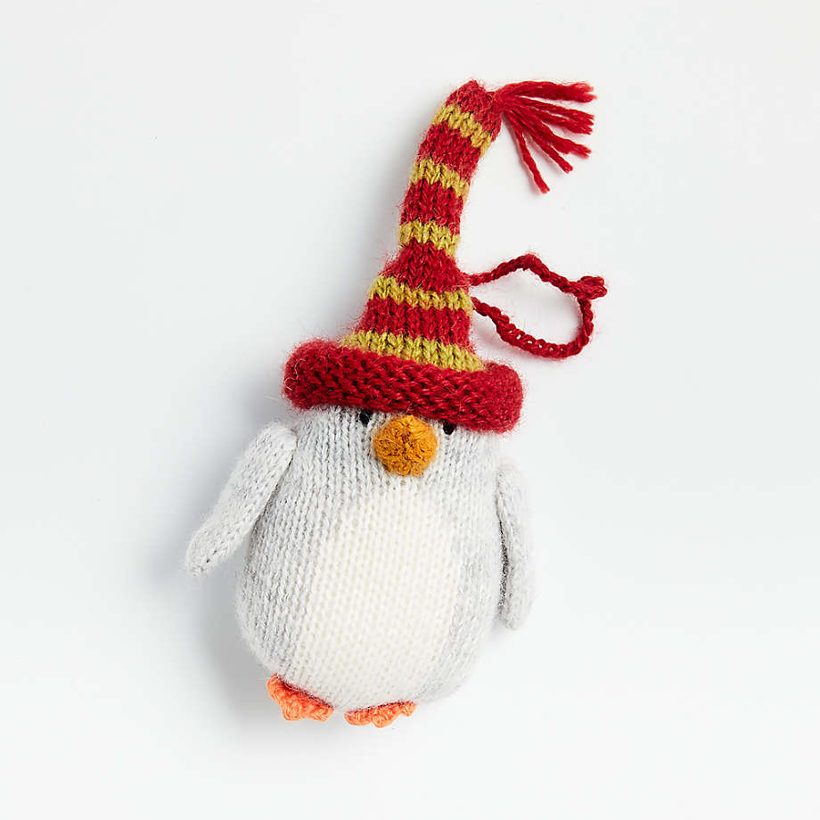 Alpaca Penguin Christmas Ornament with Hat | Crate & Barrel Canada