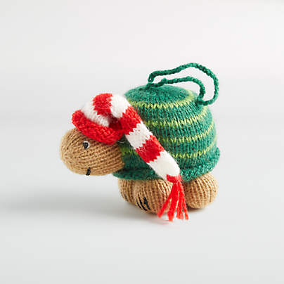 Alpaca Turtle with Hat Christmas Tree Ornament