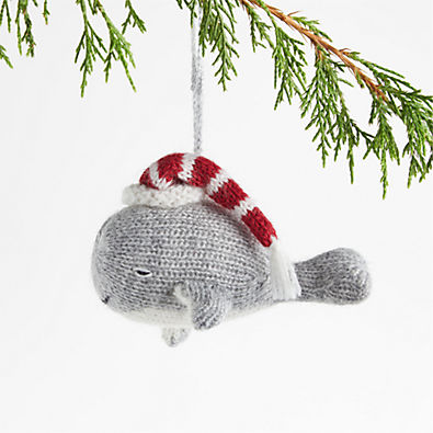 View Alpaca Whale with Hat Christmas Tree Ornament details