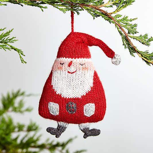 Alpaca Whimsy Santa Ornament