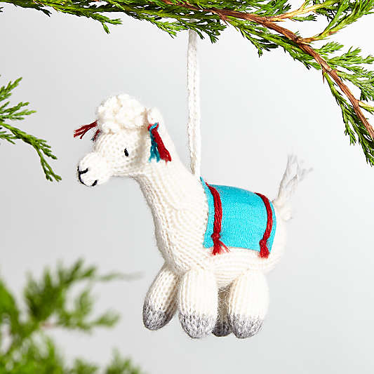 Alpaca White Llama Ornament