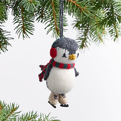 View Alpaca Penguin with Skates Christmas Tree Ornament details
