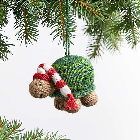 Alpaca Turtle with Hat Christmas Tree Ornament