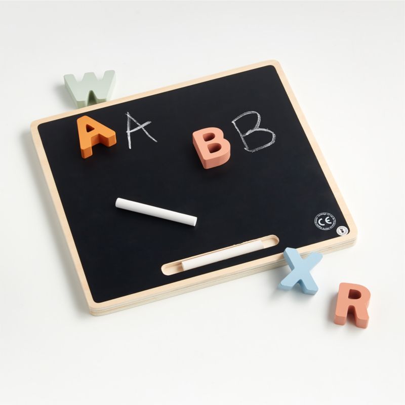 Janod Sweet Cocoon Alphabet Wooden Baby Puzzle and Chalkboard - image 2 of 4