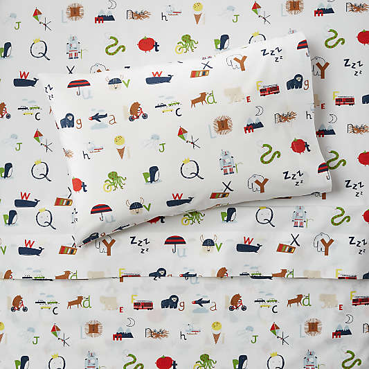 Organic Alphabet Toddler Sheet Set