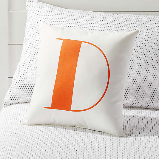 D Alphabet Throw Pillow