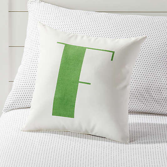 F Alphabet Throw Pillow