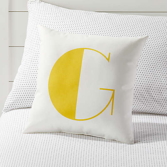 G Alphabet Throw Pillow