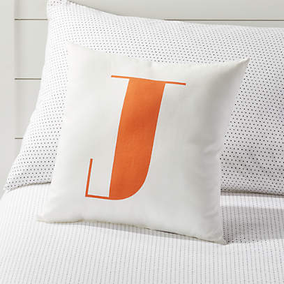 letter throw pillows