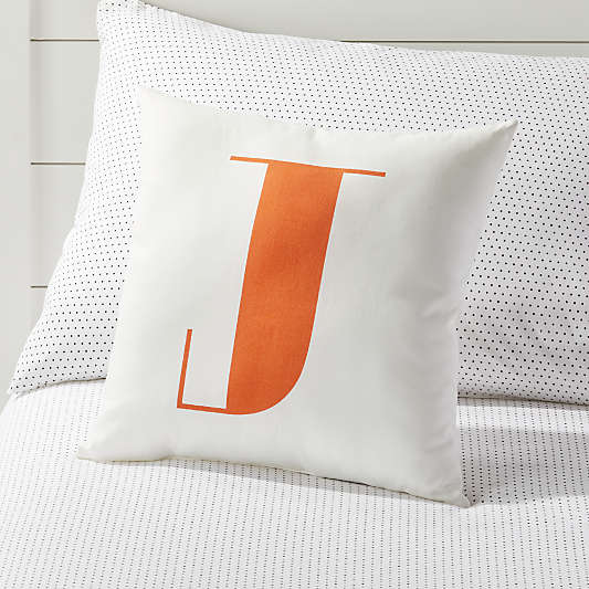 J Alphabet Throw Pillow