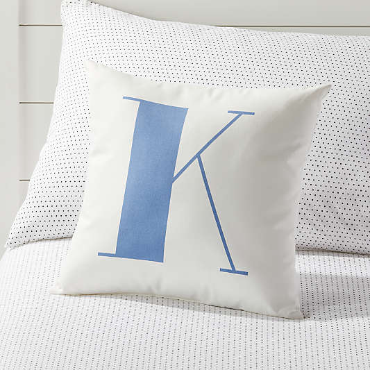 K Alphabet Throw Pillow