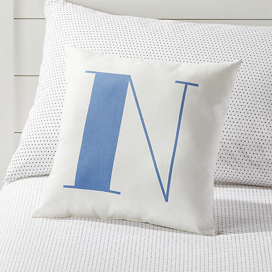 N Alphabet Throw Pillow