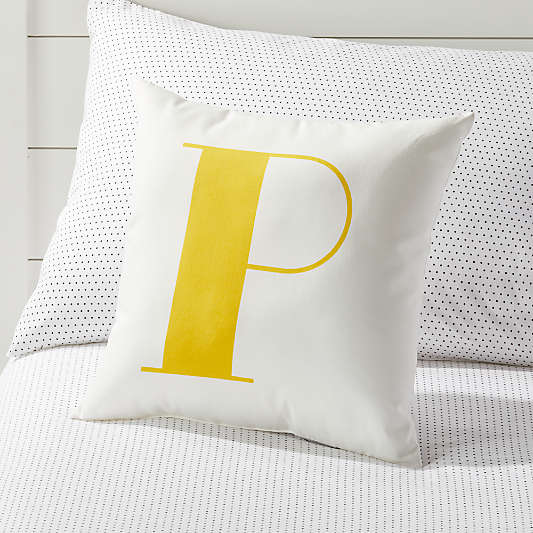 P Alphabet Throw Pillow