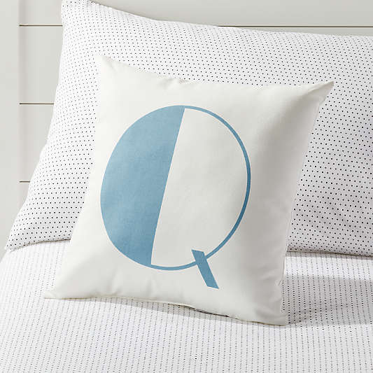 Q Alphabet Throw Pillow