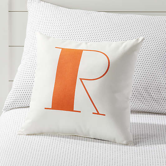 R Alphabet Throw Pillow