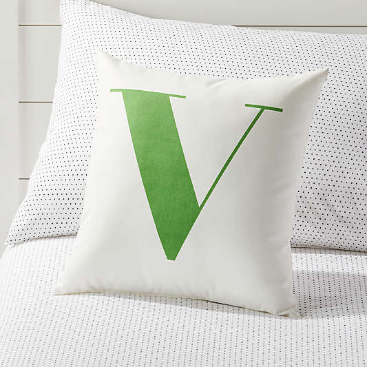 V Alphabet Throw Pillow