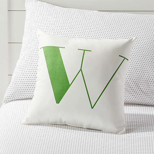 W Alphabet Throw Pillow