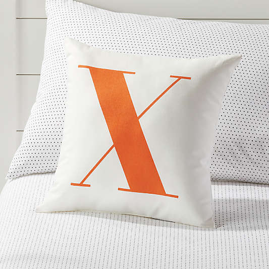 X Alphabet Throw Pillow