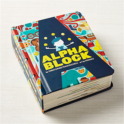 View Alpha Block Baby Board Book by Christopher Franceschelli details