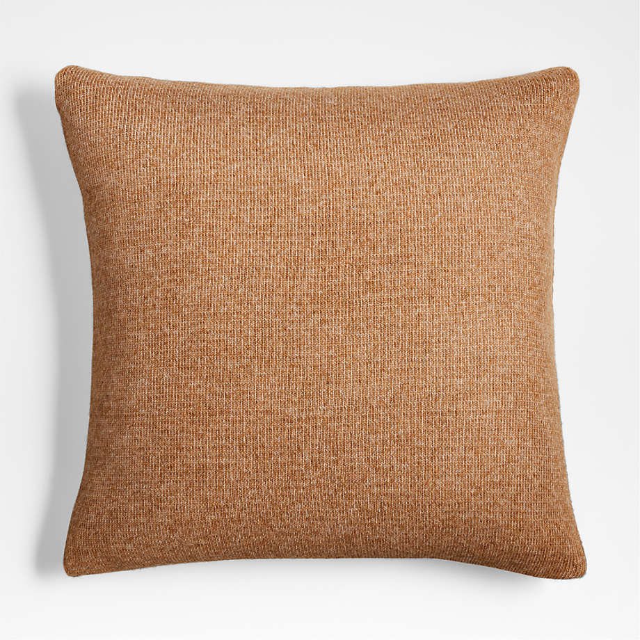 Camel and Tan Throw Pillow Arrangement Crate & Barrel