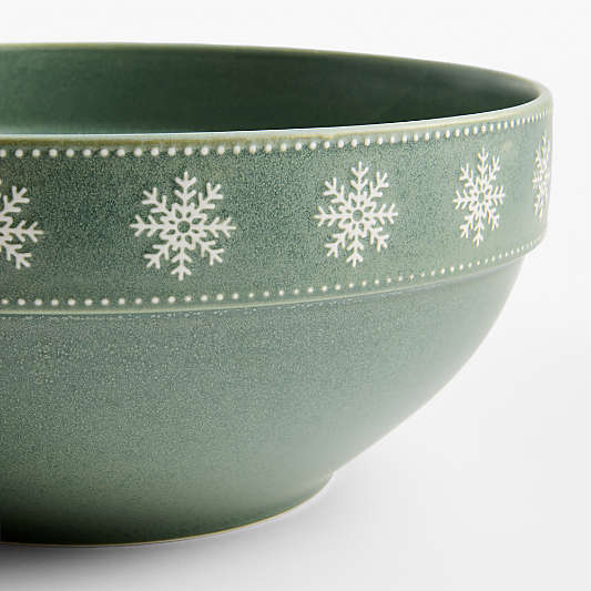 Alpine Snowflake Stoneware Serving Bowl