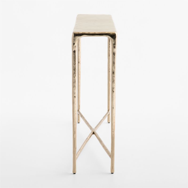 Alira Polished Brass Cast Aluminum 50" Console Table - image 3 of 6