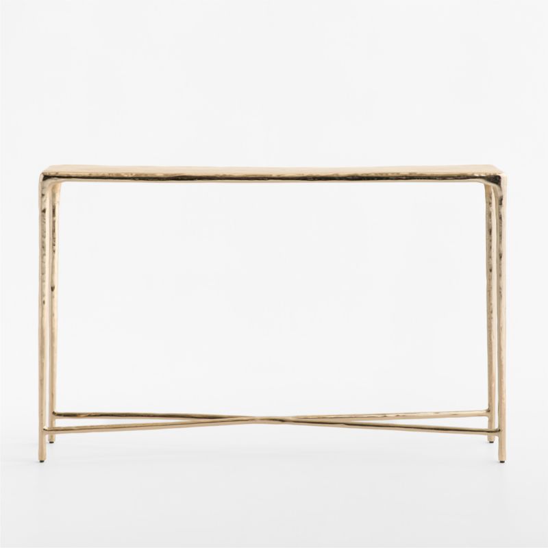 Alira Polished Brass Cast Aluminum 50" Console Table - image 2 of 6