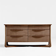 Alrik Brown Oak Wood Upholstered King Bed