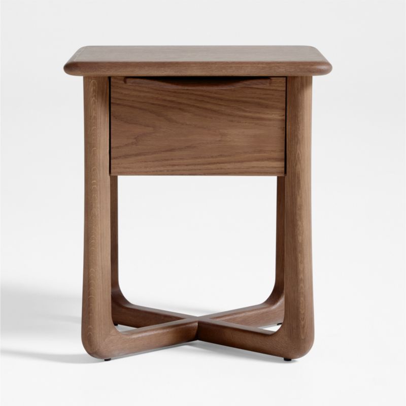 Viewing product image Alrik 20" Brown Oak Wood Nightstand - image 1 of 6